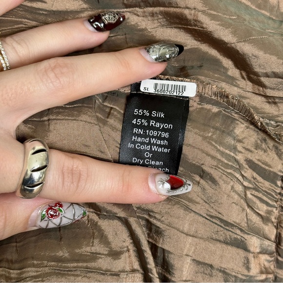 Pretty Angel Shimmering Tan Ruffled Jacket - Picture 5 of 5